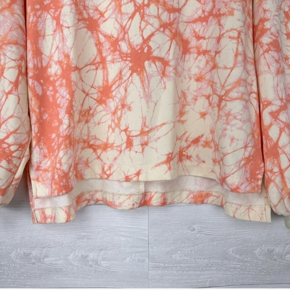 Plus Size peach tie dye sweatshirt - Picture 4 of 8